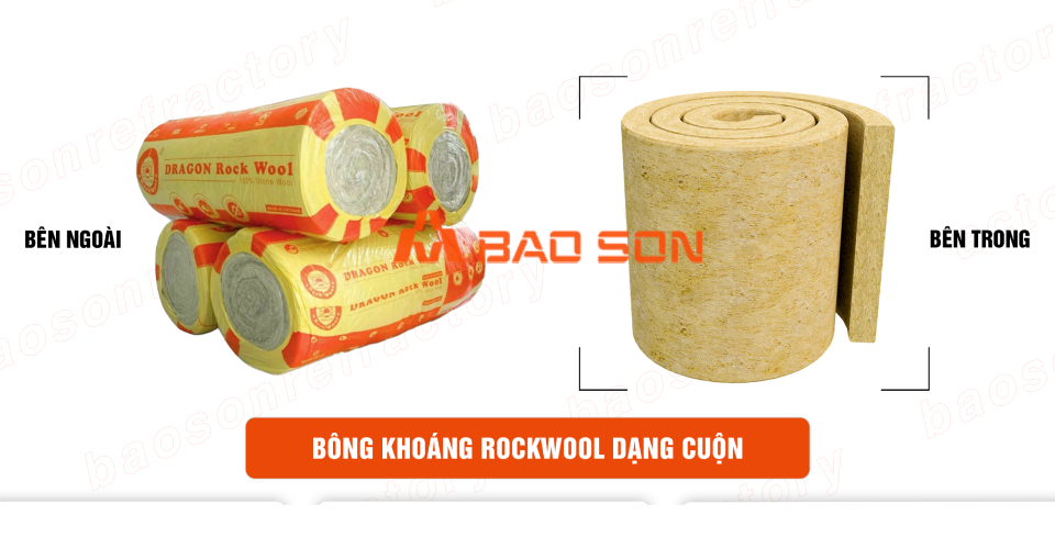 Quy cách đóng gói bông khoáng dạng cuộn