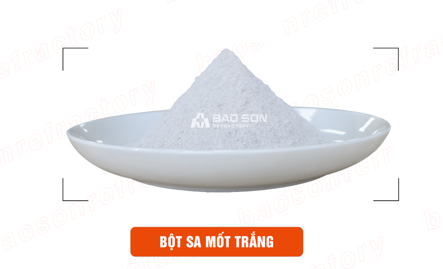 Sản phẩm bột samot trắng.